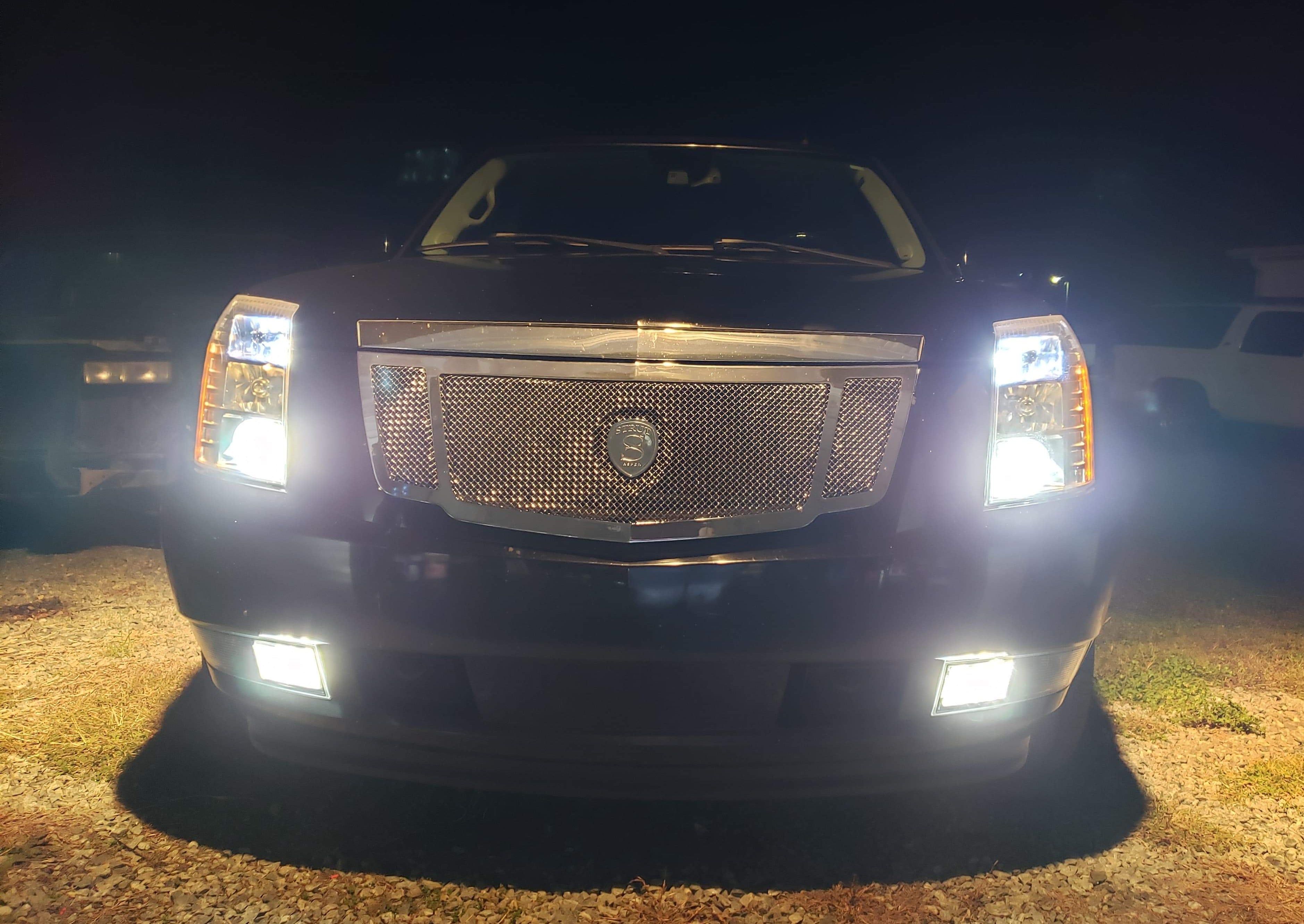 LED Fog Lights Assembly Replacement for [2002 2003 2004 2005 2006] Cadillac  Escalade/ Escalade EXT/ Escalade ESV Driving Fog Lamps (Clear Lens)